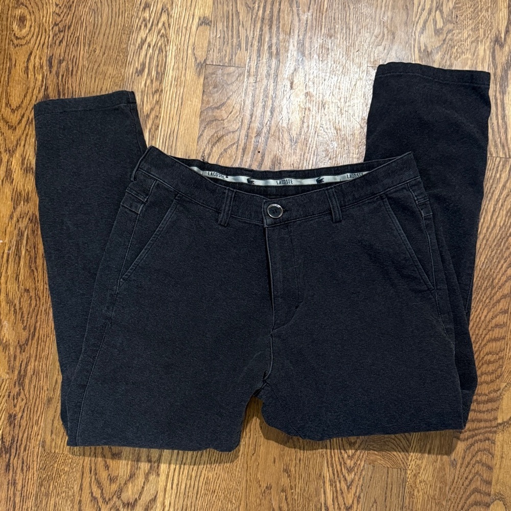 Vintage Lacoste Dark Gray Smooth Stretch Pants size 34